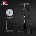 Pompka rowerowa z manometrem Westbiking garażowa czarna Presta Dunlop Schrader