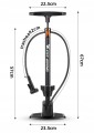 Pompka ręczna garażowa z manometrem do roweru mocna premium 160 PSI presta