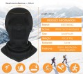 Kominiarka termoaktywna komin bandana na twarz rower ocieplana zimowa - czarna