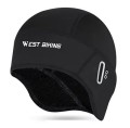 Czapka termoaktywna pod kask do biegania na rower  - czarna