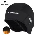 Czapka termoaktywna pod kask do biegania na rower  - czarna