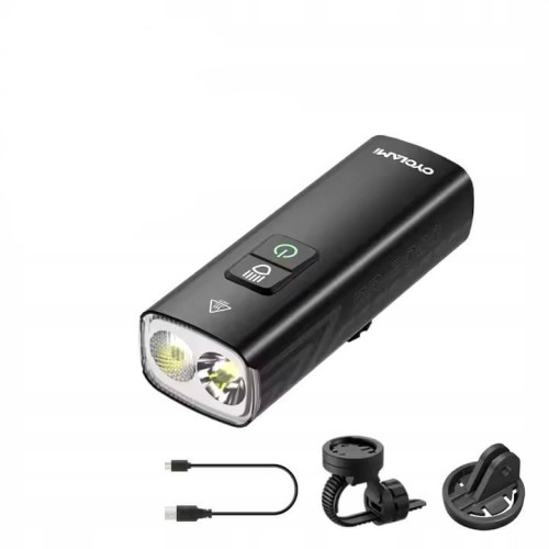Lampka rowerowa LED przednia mocna USB C 2000 LUMEN