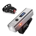 Lampki rowerowe zestaw lampek LED na rower mocna lampka USB C zestaw  srebrny