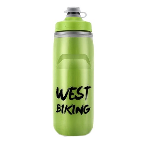 Bidon rowerowy termiczny trójwarstwowy 620 ml zielony