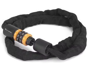 Zapięcie zabezpieczenie rowerowe mocne łańcuch na szyfr