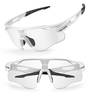 Okulary sportowe na rower rowerowe filtr uv fotochromy polaryzacja 3 szkła