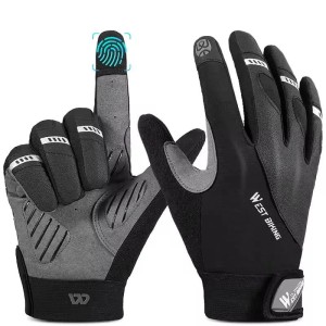 Rękawiczki rowerowe na rower na wiosne lato jesień czarne