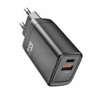 Szybka ładowarka kostka do ładowania telefonu PD 65W USB C 2 porty