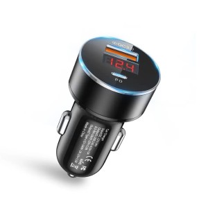 Ładowarka samochodowa PD 36W USB + USB C szybkie ładowanie