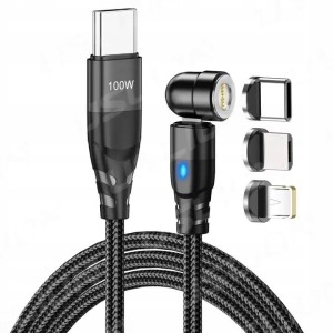 Kabel magnetyczny do telefonu laptopa szybkie ładowanie USB C 100W 5A