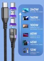 Kabel magnetyczny szybkie ładowanie 240W 5A USB C PD