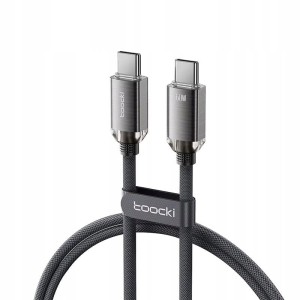 Kabel USB-C do USB-C 60W szybkie ładowanie PREMIUM grafitowy