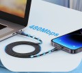 Kabel do ładowania telefonu do IPHONE 20W niebieski