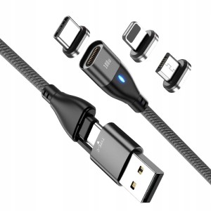 Kabel magnetyczny szybkie ładowanie 60W 5A USB C PD