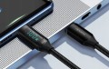 Kabel USB-C do USB-C 100W  PREMIUM wyświetlacz LCD czarny
