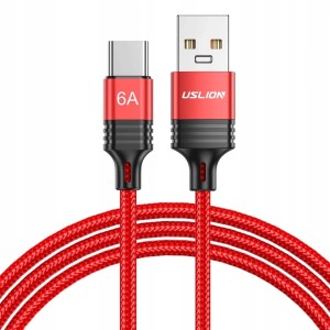 Kabel USB C szybkie ładowanie 1m 6A 66W QC 3.0