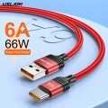Kabel USB C szybkie ładowanie 1m 6A 66W QC 3.0