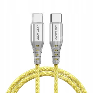 Kabel do ładowania telefonu laptopa USB C PD 60W żólty
