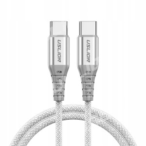 Kabel do ładowania telefonu laptopa USB C PD 60W szary