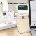 Kabel do ładowania telefonu laptopa USB C PD 60W fioletowy